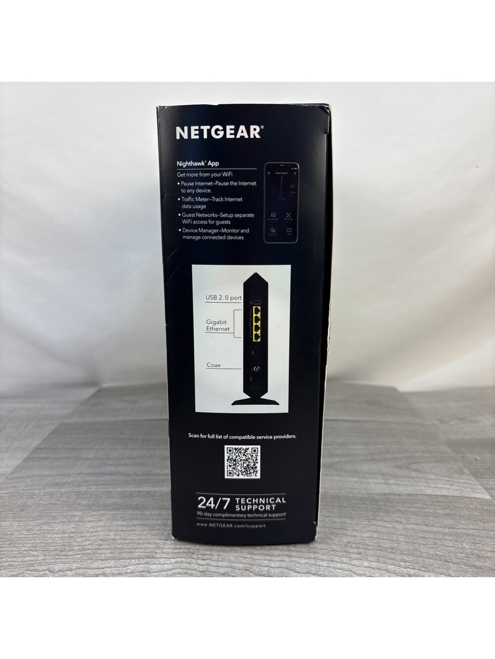 NETGEAR Nighthawk AC1900 WiFi Cable Modem Router Combo (Model C7000). - Picture 15 of 16